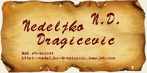 Nedeljko Dragičević vizit kartica